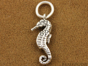 Sterling Silver Seahorse Charm -- SS/CH7/CR3 - Beadspoint