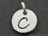 Sterling Silver Initial "C" on a Disc Charm -- SS/2034/C