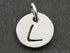 Sterling Silver Initial "L" on a Disc Charm-- SS/2034/L