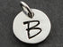 Sterling Silver Initial "B" on a Disc Charm -- SS/2034/B