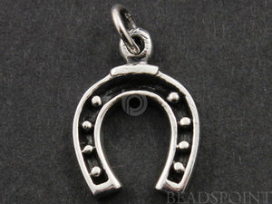 Sterling Silver Horse Shoe Charm -- SS/CH5/CR19 - Beadspoint
