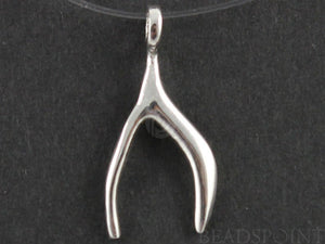 Sterling Silver Small Wish Bone Charm -- SS/CH5/CR20 - Beadspoint