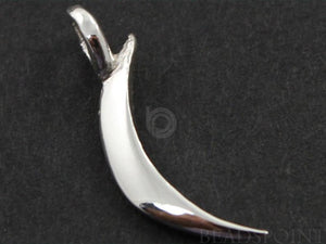 Sterling Silver Crescent Moon Charm -- SS/CH5/CR22 - Beadspoint
