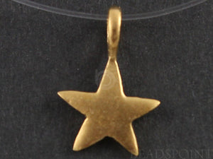 24K Gold Vermeil over Sterling Silver Star Charm -- VM/CH5/CR23 - Beadspoint