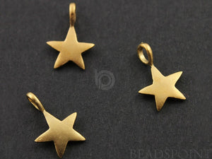 24K Gold Vermeil over Sterling Silver Star Charm -- VM/CH5/CR23 - Beadspoint