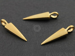 24K Gold Vermeil over Sterling Silver Spike Charm  -- VM/CH7/CR38 - Beadspoint