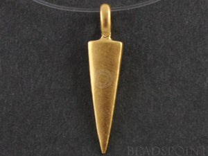24K Gold Vermeil over Sterling Silver Spike Charm  -- VM/CH7/CR38 - Beadspoint