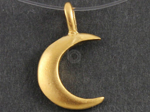 24K Gold Vermeil over Sterling Silver Moon Charm -- VM/CH5/CR21 - Beadspoint