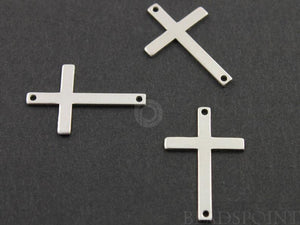 Sterling Silver Cross with Holes on Both Sides Charm  -- SS/CH1/CR40 - Beadspoint