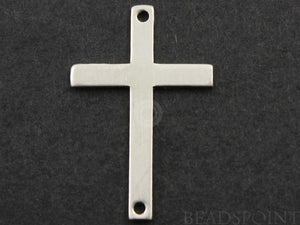 Sterling Silver Cross with Holes on Both Sides Charm  -- SS/CH1/CR40 - Beadspoint