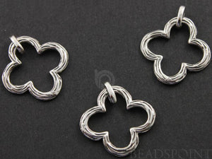 Sterling Silver Clover Charm -- SS/CH4/CR61 - Beadspoint