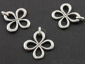 Sterling Silver Clover Charm -- SS/CH4/CR62 - Beadspoint