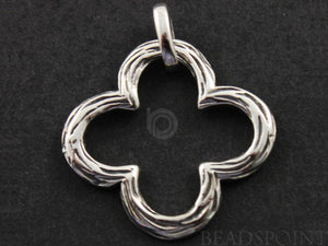 Sterling Silver Clover Charm -- SS/CH4/CR61 - Beadspoint
