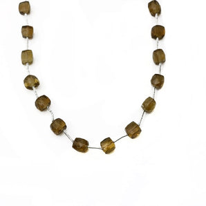 Natural Whiskey Topaz Faceted Cube Drops, 5-6 mm, Rich Color, Topaz Gemstone Beads, (WTZ-CUBE-5-6)(655)