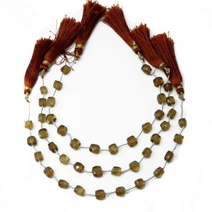 Natural Whiskey Topaz Faceted Cube Drops, 5-6 mm, Rich Color, Topaz Gemstone Beads, (WTZ-CUBE-5-6)(655)