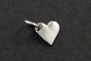 Sterling Silver Tiny Heart Charm -- SS/CH8/CR26 - Beadspoint