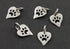 Sterling Silver Tiny Heart Paw Charm -- SS/CH7/CR41