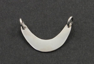 Sterling Silver Crescent Large Moon Charm -- SS/CH5/CR26 - Beadspoint