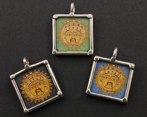 Sterling Silver Surya The Sun God Charm -- TCH-26 - Beadspoint