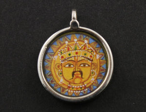 Sterling Silver Surya The Sun God Charm -- TCH-14 - Beadspoint
