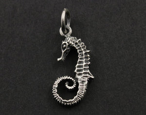 Sterling Silver Seahorse Charm -- SS/CH7/CR44 - Beadspoint