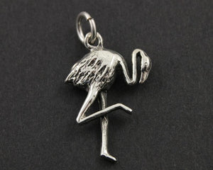 Sterling Silver Flamingo Charm  -- SS/CH7/CR47 - Beadspoint