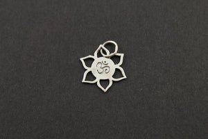 Sterling Silver Artisan OHM Charm -- SS/CH2/CR51 - Beadspoint
