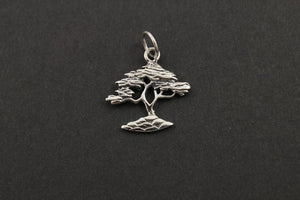 Sterling Silver Artisan Tree Charm -- SS/CH4/CR69 - Beadspoint