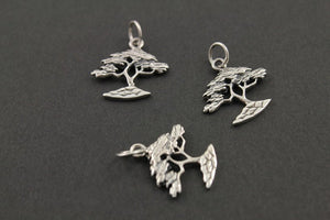 Sterling Silver Artisan Tree Charm -- SS/CH4/CR69 - Beadspoint
