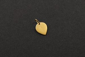 24K Gold Vermeil Over Sterling Silver Leaf Charm -- VM/CH11/CR11 - Beadspoint