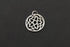 Sterling Silver Carved-Out Flower Charm -- SS/CH4/CR81