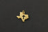 24K Gold Vermeil Over Sterling Silver Texas State with Cross Outline Charm -- VM/CH10/CR37