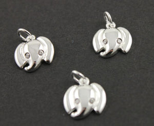 Sterling Silver Elephant Charm  -- SS/CH7/CR53 - Beadspoint