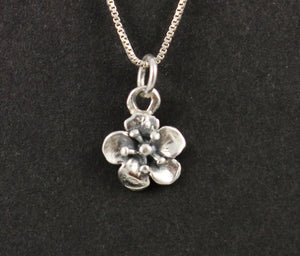 Sterling Silver Small Flower Charm -- SS/CH4/CR87 - Beadspoint