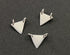 Sterling Silver Triangle Tag Charm -- SS/CH11/CR35