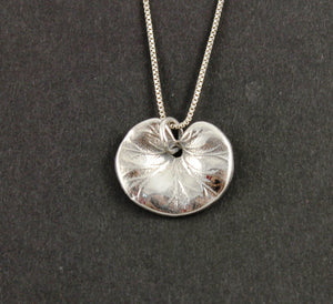 Sterling Silver Lotus Leaf Charm -- SS/CH4/CR89 - Beadspoint