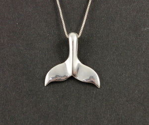 Sterling Silver Whale Tail Charm -- SS/CH1/CR48 - Beadspoint