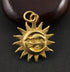 24K Gold Vermeil Over Sterling Silver Sun and Moon Charm -- VM/CH5/CR32