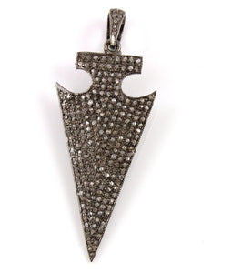 Pave Diamond Arrowhead Pendant -- DP-1157 - Beadspoint