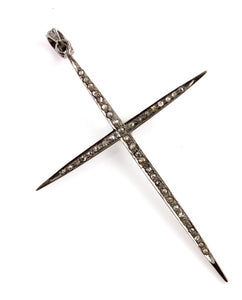 Pave Diamond Cross Pendant -- DPL-2240 - Beadspoint
