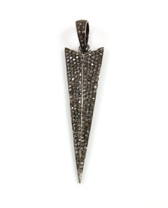 Pave Diamond Triangle Arrowhead Pendant -- DP-0862 - Beadspoint
