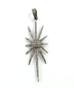 Pave Diamond Star Spoke Pendant --DP-1104 - Beadspoint