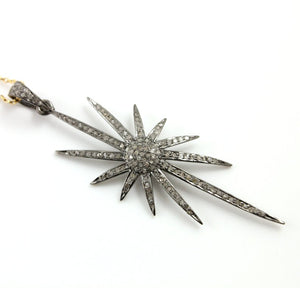 Pave Diamond Star Spoke Pendant --DP-1104 - Beadspoint