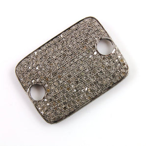 Pave Diamond Rectangle Connector -- DCH/PDT/365 - Beadspoint