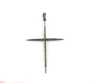 Pave Diamond Cross Pendant -- DP-0877 - Beadspoint