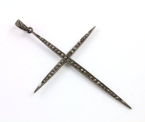 Pave Diamond Cross Pendant -- DP-0877 - Beadspoint