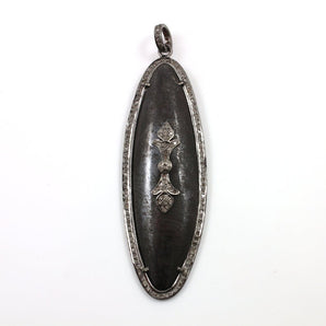 Pave Diamond Tear Drop  Pendant --DP-1174 - Beadspoint