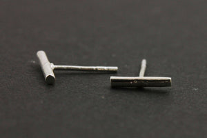 Sterling Silver Tiny Bar Studs Earrings -- EAS-002 - Beadspoint