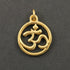24K Gold Vermeil Over Sterling Silver Ohm Charm -- VM/CH2/CR60