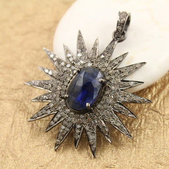 Pave Diamond Kynite Star Pendant -- DP-1150 - Beadspoint